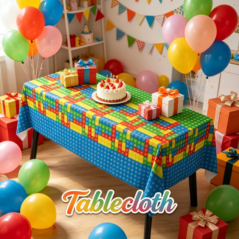 Gaming Accessories For Room - Yapı Taşı Tuğla Tarzı Masa Örtüsü