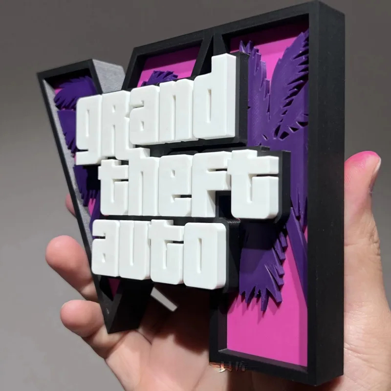 3D GTA 6 Grand Theft Auto Logo - Accessories For Your Gaming Room incelemesi ve fiyatı